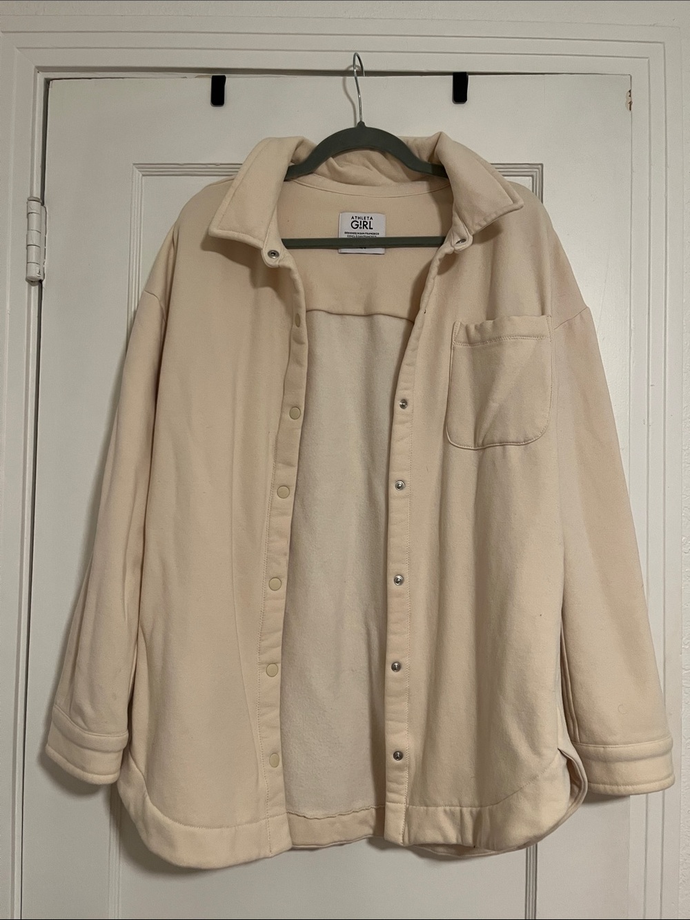 Athleta Cream Shacket